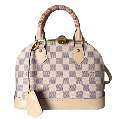 Louis Vuitton Damier Azur Canvas Braided Alma BB Beige / neuwertig Louis Vuitton