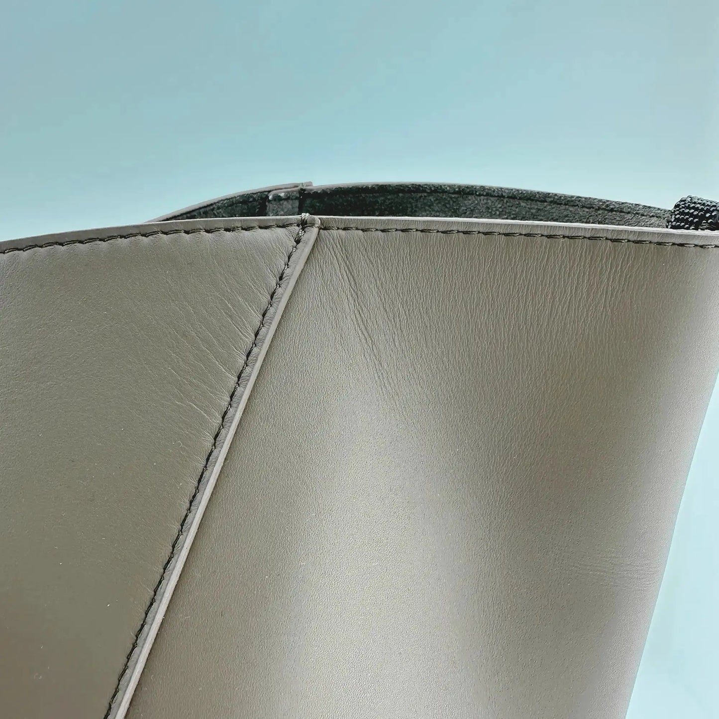 Brunnello Cucinelli BC Duo-Tasche aus Kalbsleder mit Monili taupe / neuwertig Brunello Cucinelli
