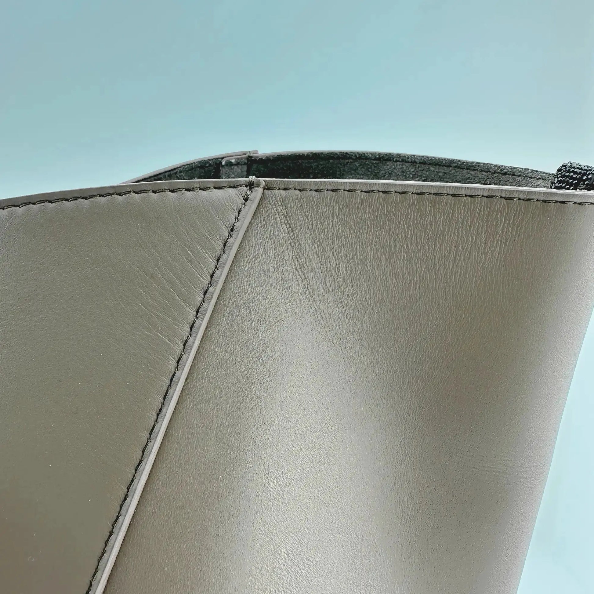 Brunnello Cucinelli BC Duo-Tasche aus Kalbsleder mit Monili taupe / neuwertig Brunello Cucinelli