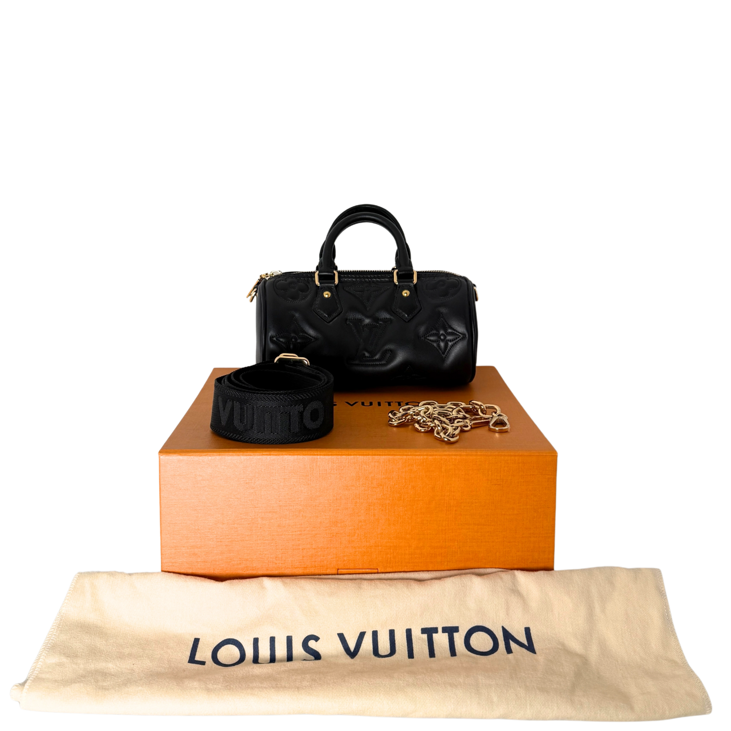 Louis Vuitton Papillon BB Bubblegram Handtasche Schwarz / neuwertig Louis Vuitton