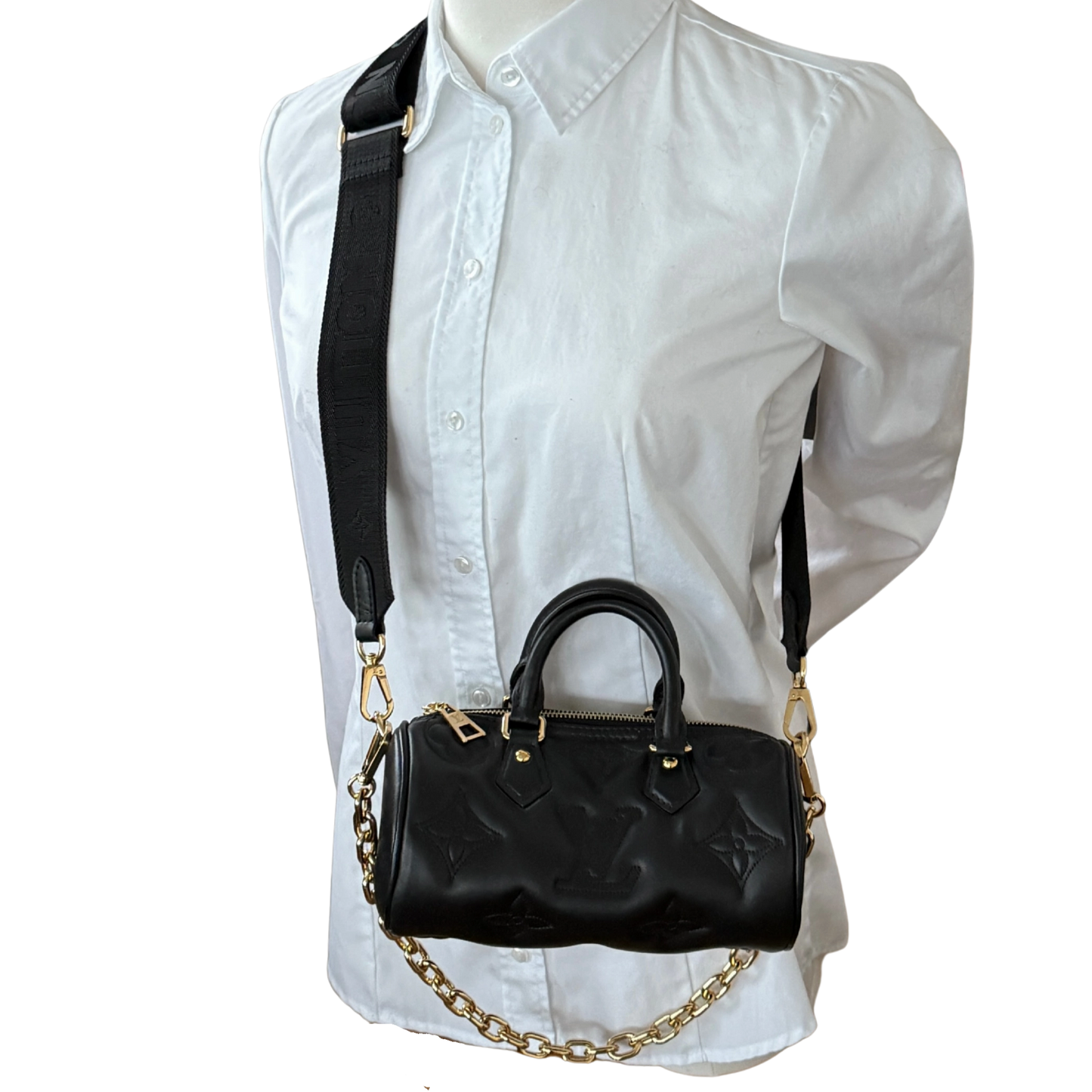 Louis Vuitton Papillon BB Bubblegram Handtasche Schwarz / neuwertig Louis Vuitton