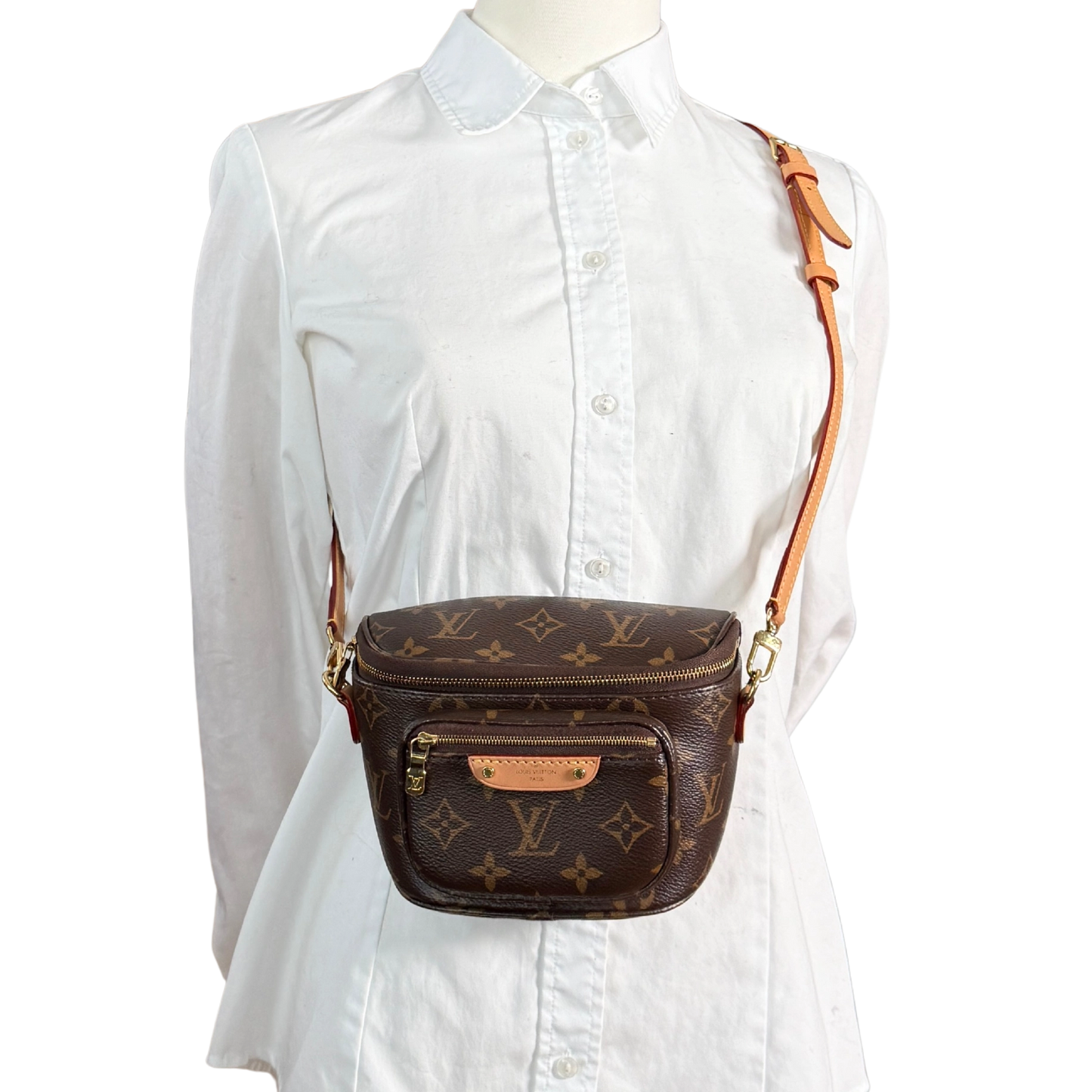 Louis Vuitton Mini Bumbag Monogram Canvas M82335 Braun / neuwertig Louis Vuitton