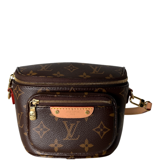 Louis Vuitton Mini Bumbag Monogram Canvas M82335 Braun / neuwertig Louis Vuitton
