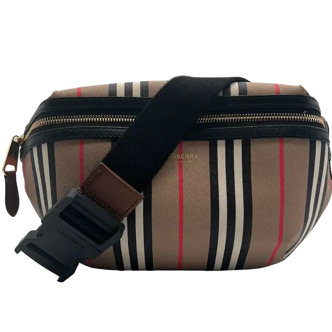 Burberry Icon Stripe Nova Check Sonny Gürteltasche / Sehr gut Burberry
