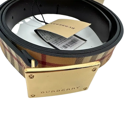 Burberry London Haymarket Gürtel mit Logo Plakette 90cm / neuwertig Burberry