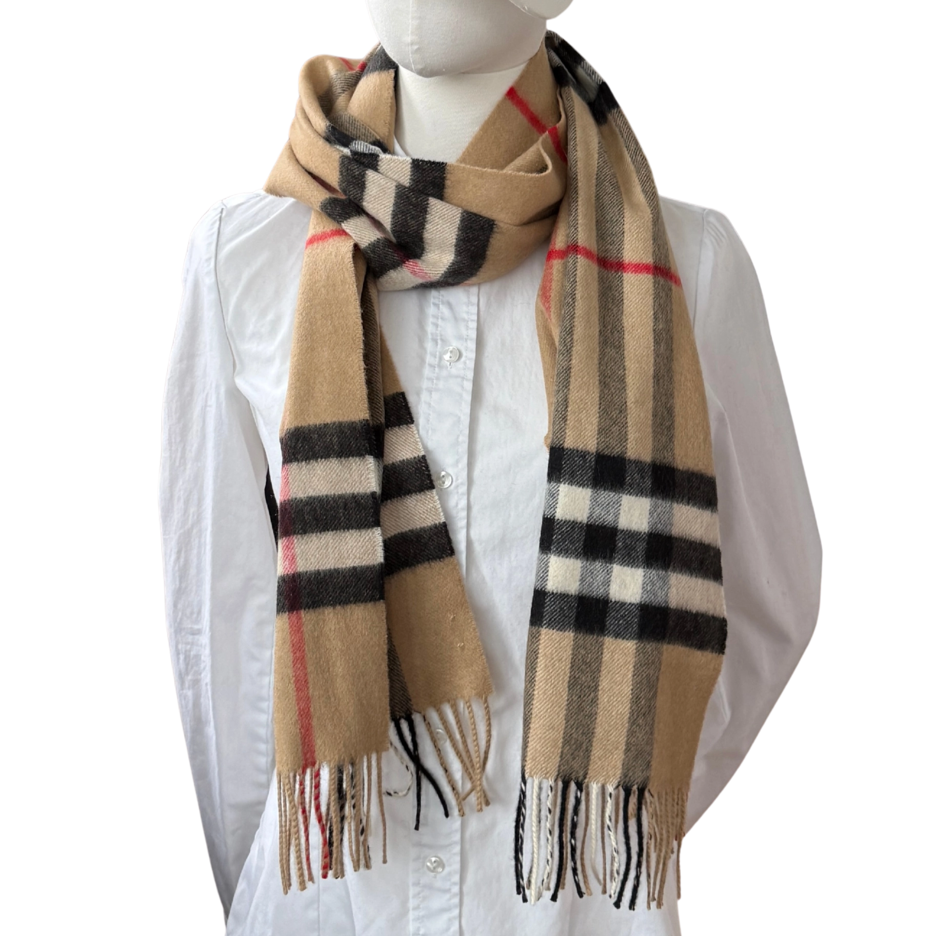 Burberry Kaschmir Schal Beige Braun / neuwertig Burberry