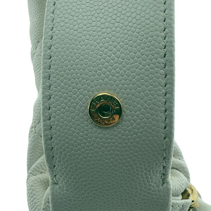 Chanel Hula Hoop Tasche Kaviarleder Weiß Fullset / neuwertig Chanel