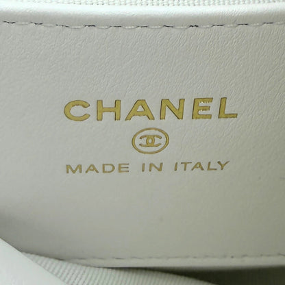 Chanel Hula Hoop Tasche Kaviarleder Weiß Fullset / neuwertig Chanel