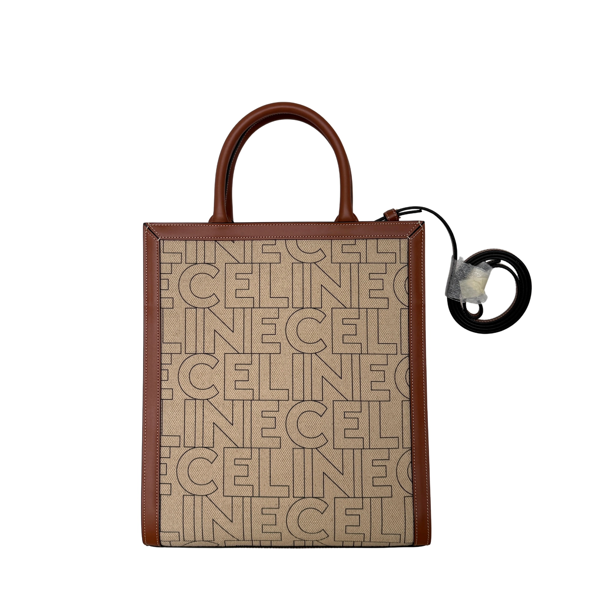 Céline Cabas Vertical Logo Tote Bag Beige / neuwertig CELINE