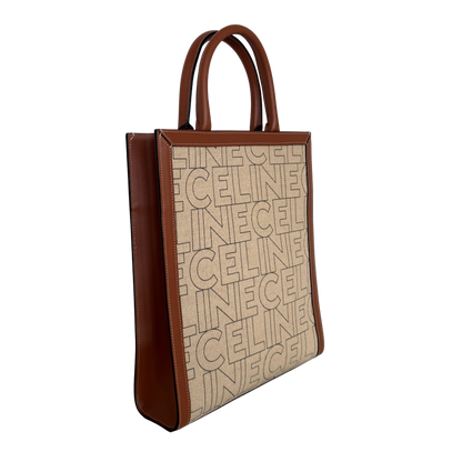 Céline Cabas Vertical Logo Tote Bag Beige / neuwertig CELINE