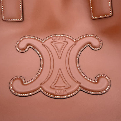 Céline Cabas Cuir Triomphe Drawstring Tote Bag Braun / neuwertig CELINE