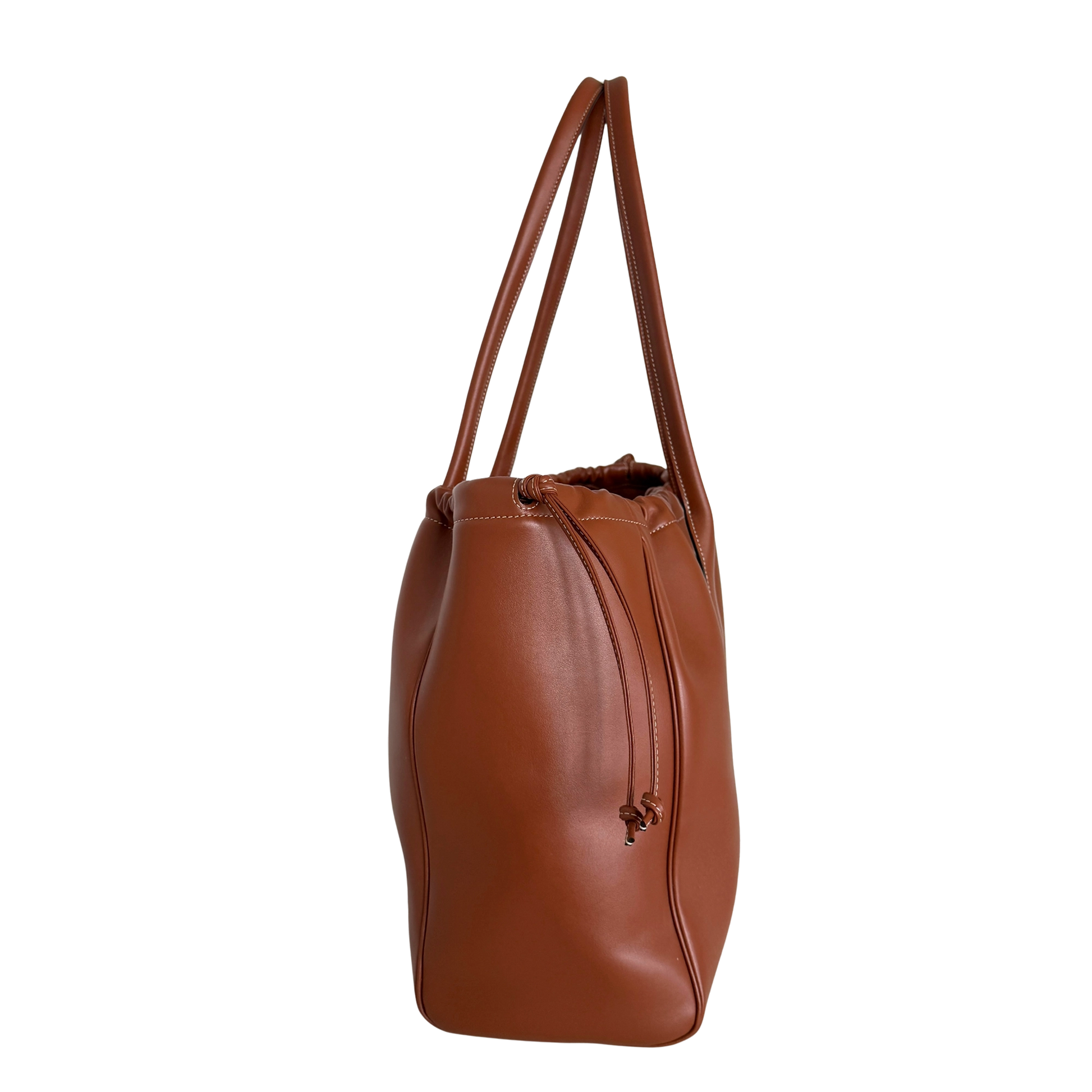 Céline Cabas Cuir Triomphe Drawstring Tote Bag Braun / neuwertig CELINE