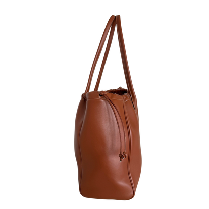 Céline Cabas Cuir Triomphe Drawstring Tote Bag Braun / neuwertig CELINE