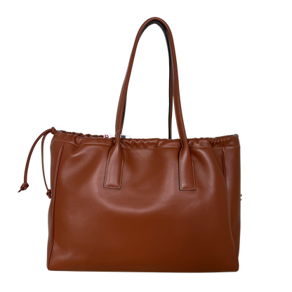 Céline Cabas Cuir Triomphe Drawstring Tote Bag Braun / neuwertig CELINE