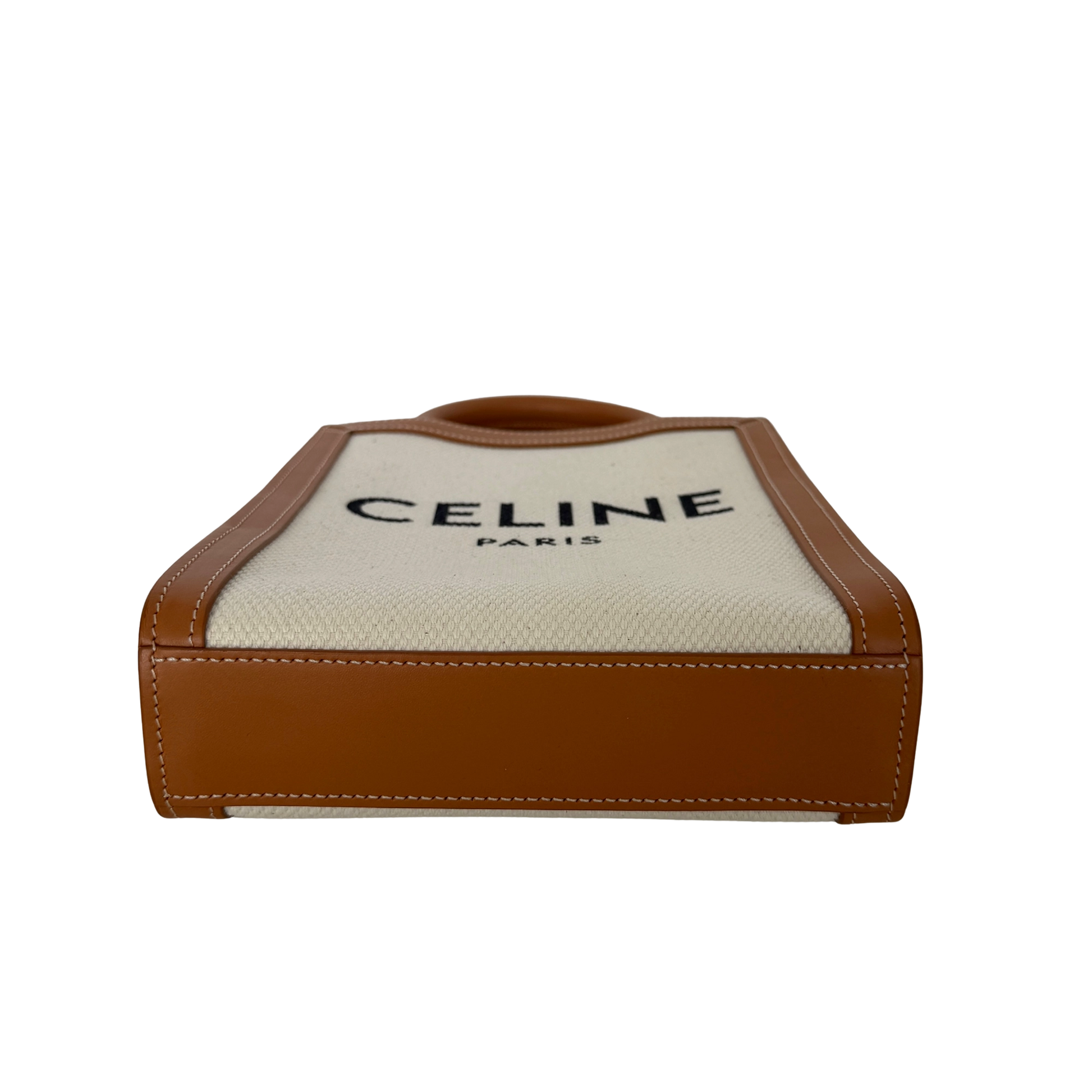Céline Mini Vertical Cabas Handtasche aus Canvas und Leder Beige / neuwertig Echtheitscheck