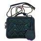 Chanel Filigree Vanity Case Metallic Blau Grün / sehr gut Echtheitscheck