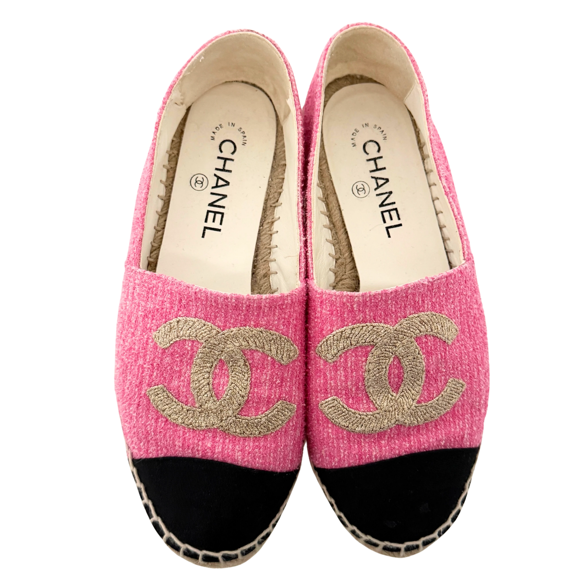 Chanel CC Espadrilles Größe 38 Pink / sehr gut Chanel