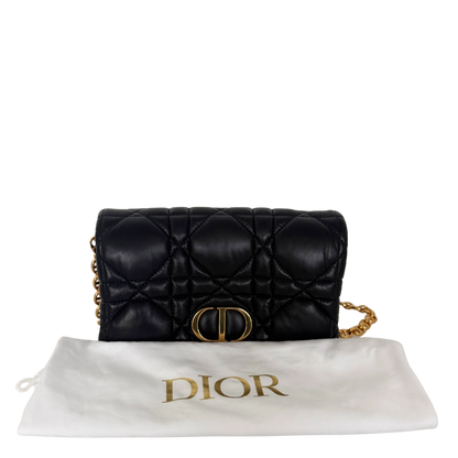 Dior Caro Tasche Small Cannage Kalbsleder Schwarz / sehr gut Dior