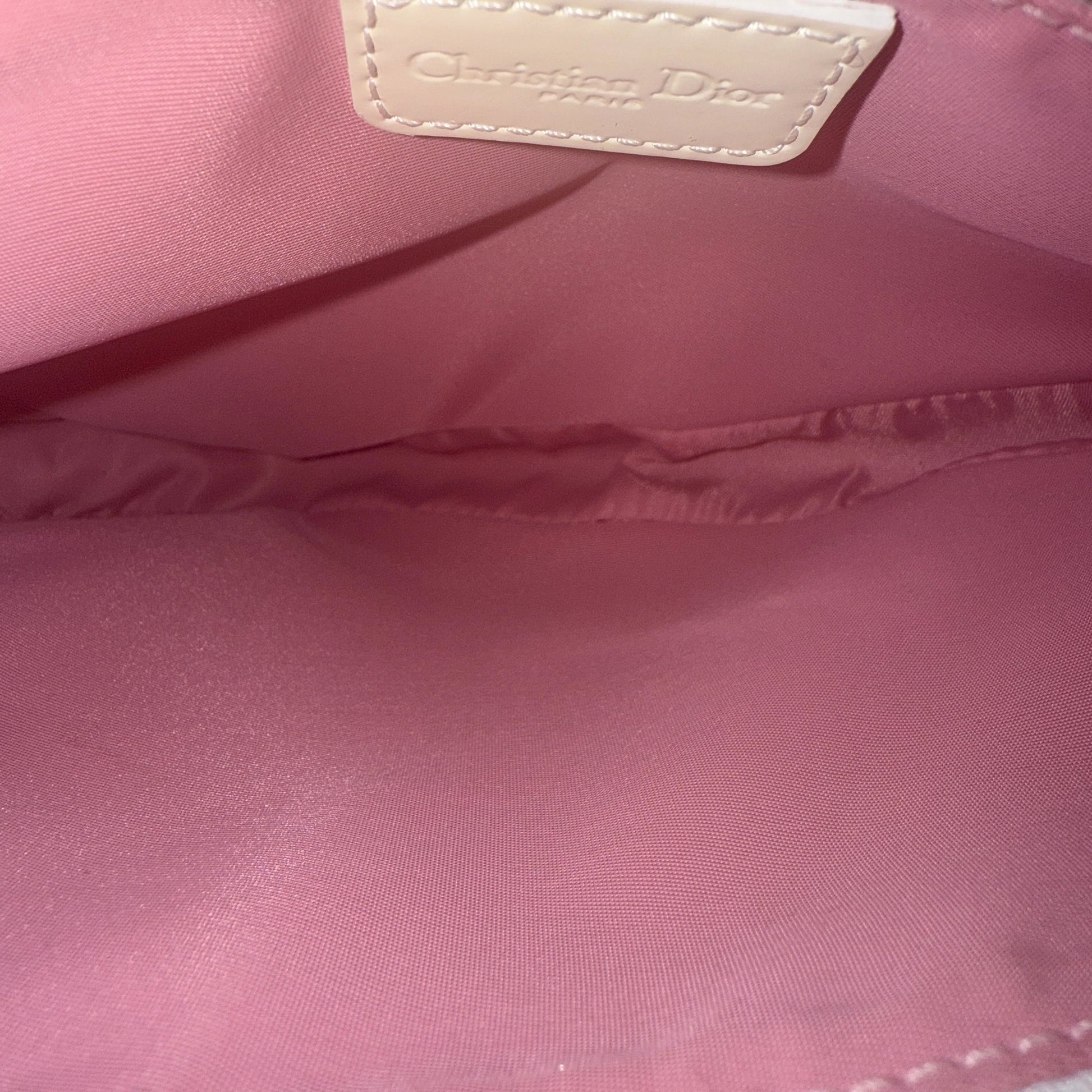 Dior Mini Monogram Satteltasche Vintage Rosa / akzeptabel Dior