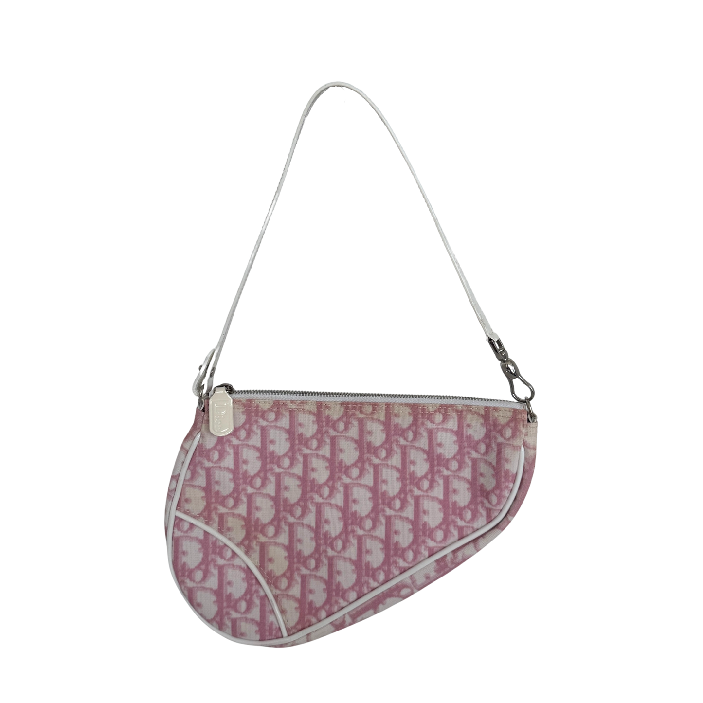 Dior Mini Monogram Satteltasche Vintage Rosa / akzeptabel Dior