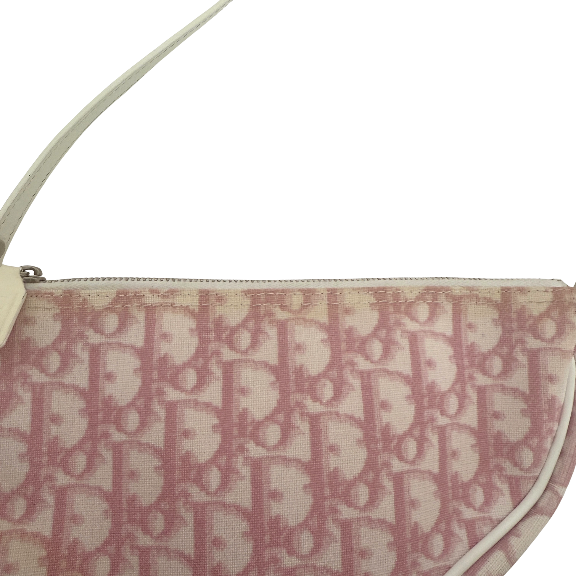 Dior Mini Monogram Satteltasche Vintage Rosa / akzeptabel Dior