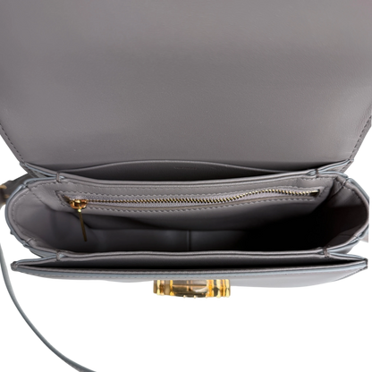 Celine Teen Triomphe Shiny Calfskin Pebble Greige Gold Tasche Celine