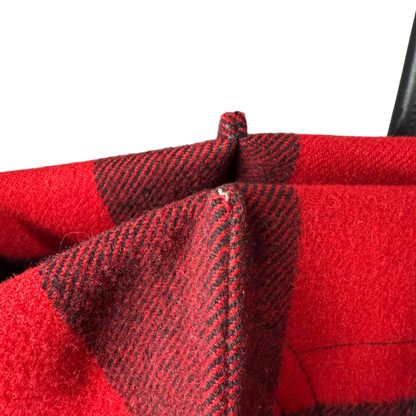 CELINE Tartan Phantom Luggage Bag Wolle rot schwarz / gut CELINE