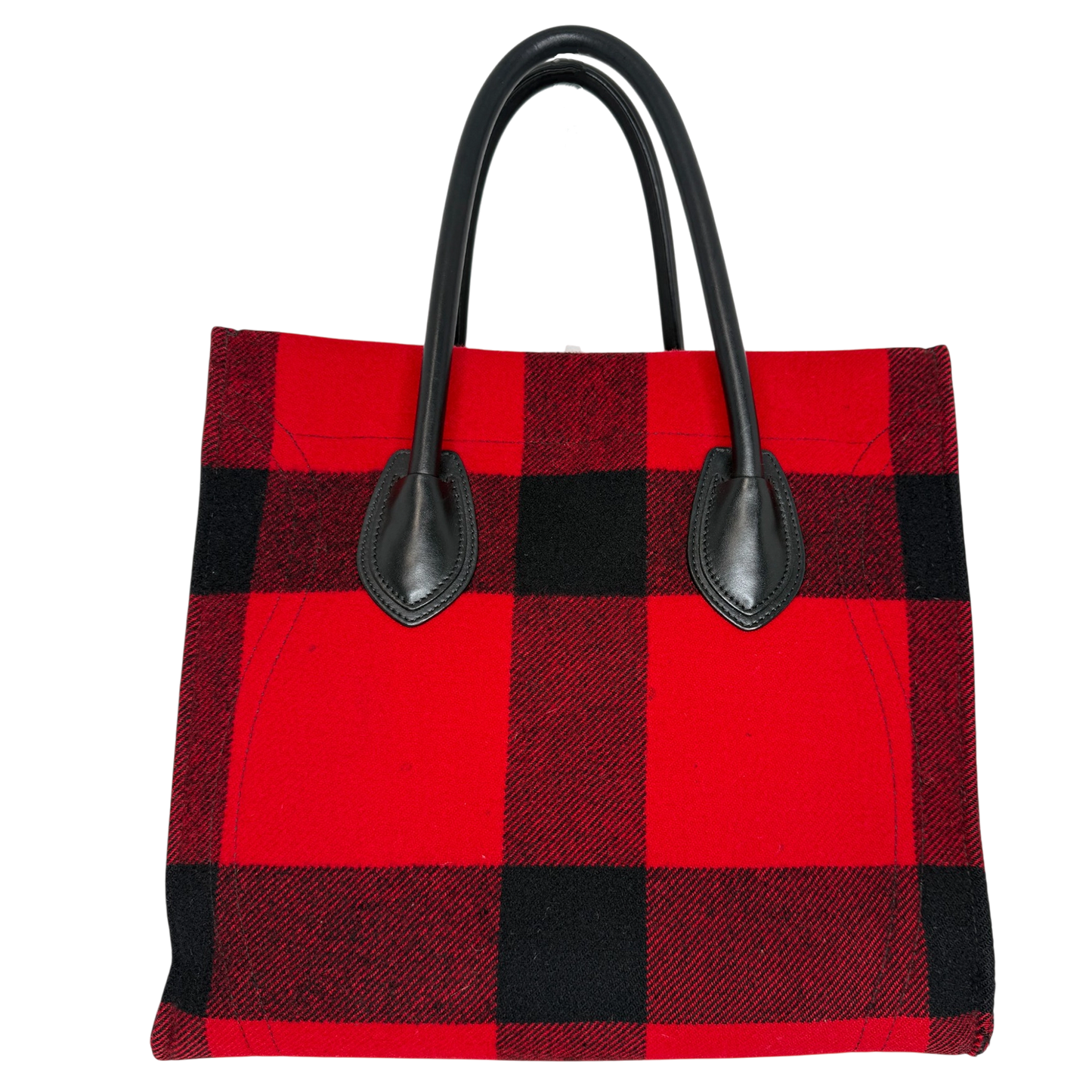 CELINE Tartan Phantom Luggage Bag Wolle rot schwarz / gut CELINE