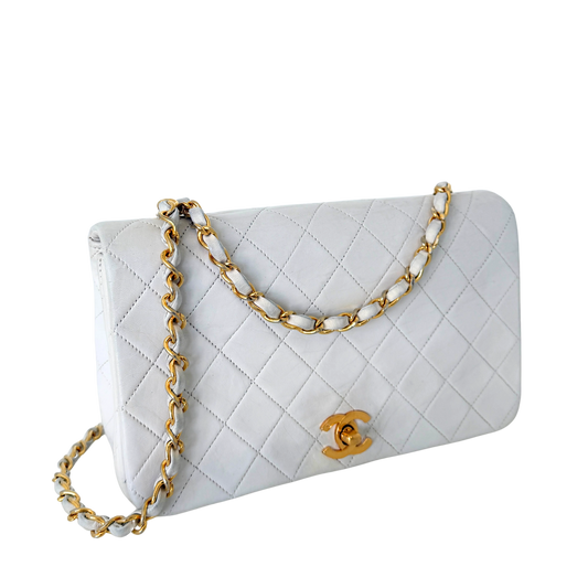 Chanel Timeless Single Flap Small weiß / gut Chanel