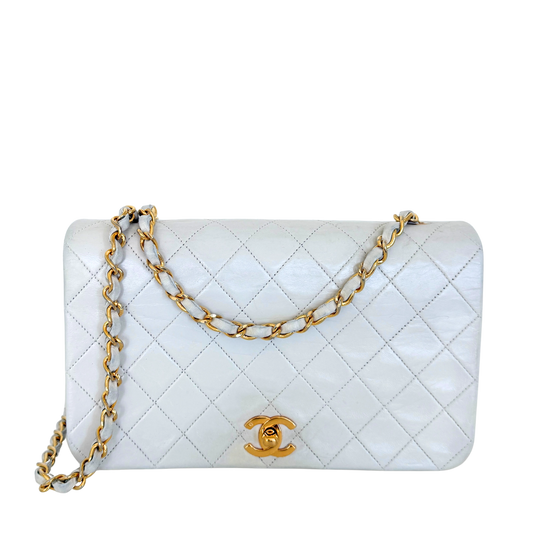 Chanel Timeless Single Flap Small weiß / gut Chanel