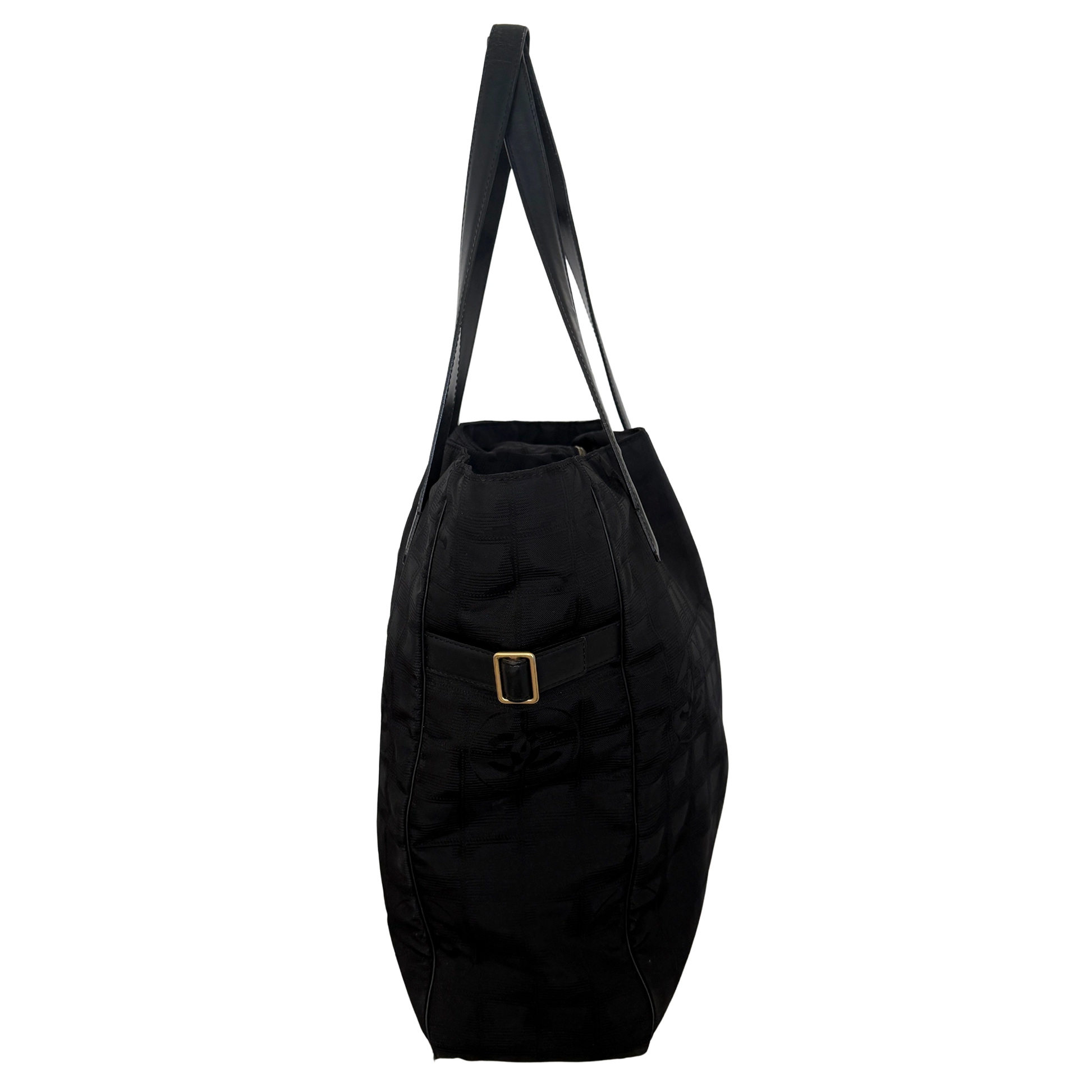 Chanel New Travel Line Tote Bag Schwarz / sehr gut Chanel