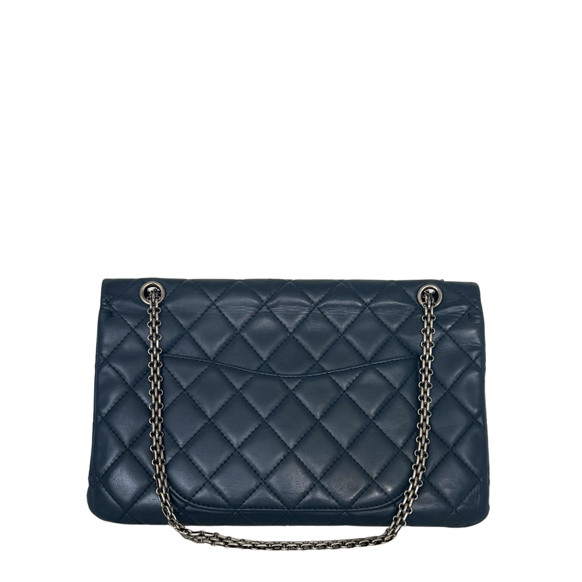 Chanel 2.55 Reissue 227 Double Flap Bag Marineblau / gut Chanel