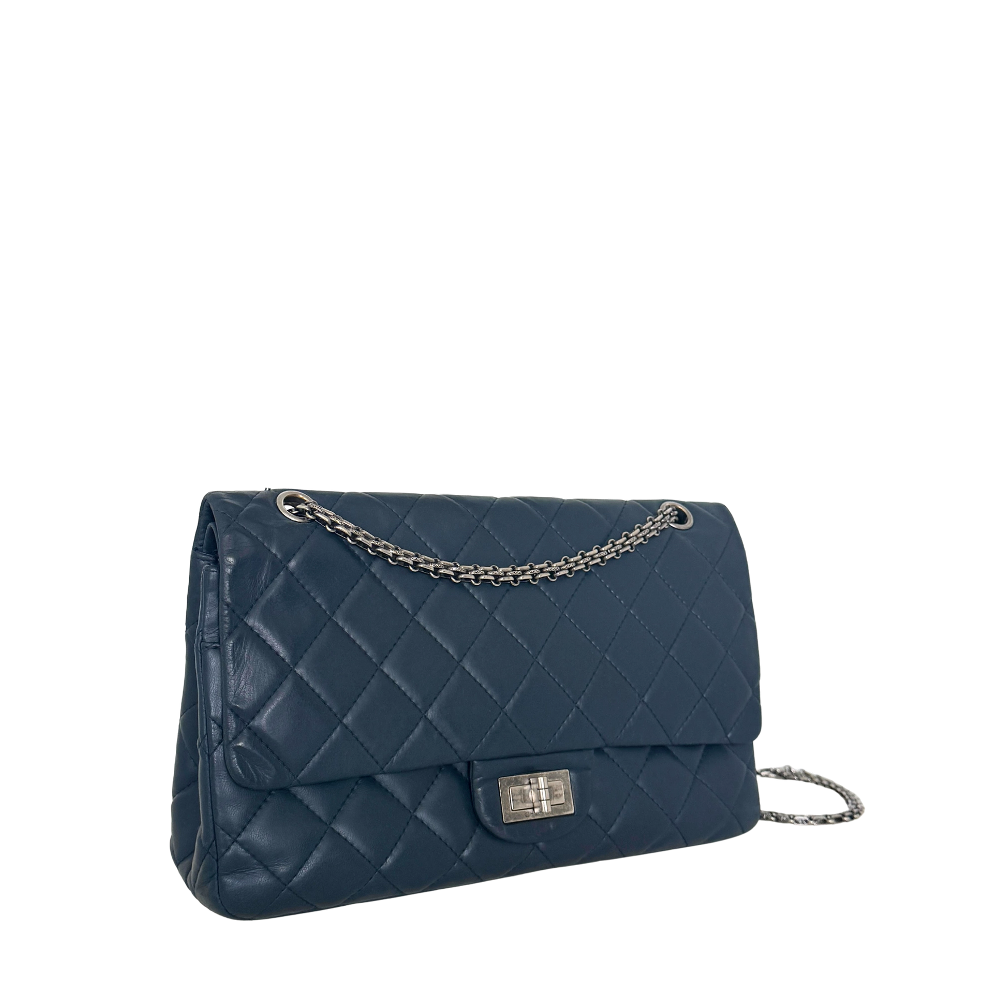 Chanel 2.55 Reissue 227 Double Flap Bag Marineblau / gut Chanel
