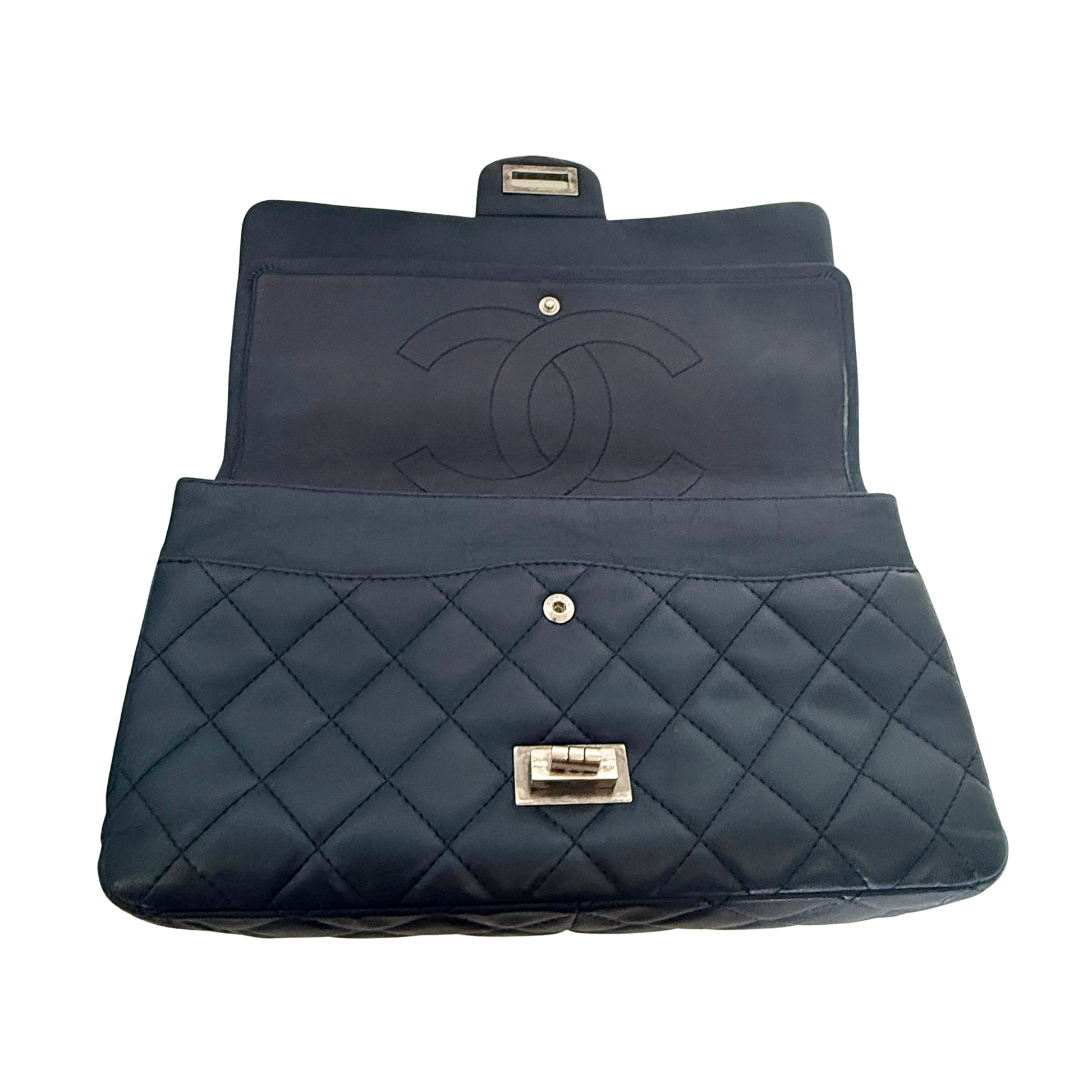 Chanel 2.55 Reissue 227 Double Flap Bag Marineblau / gut Chanel