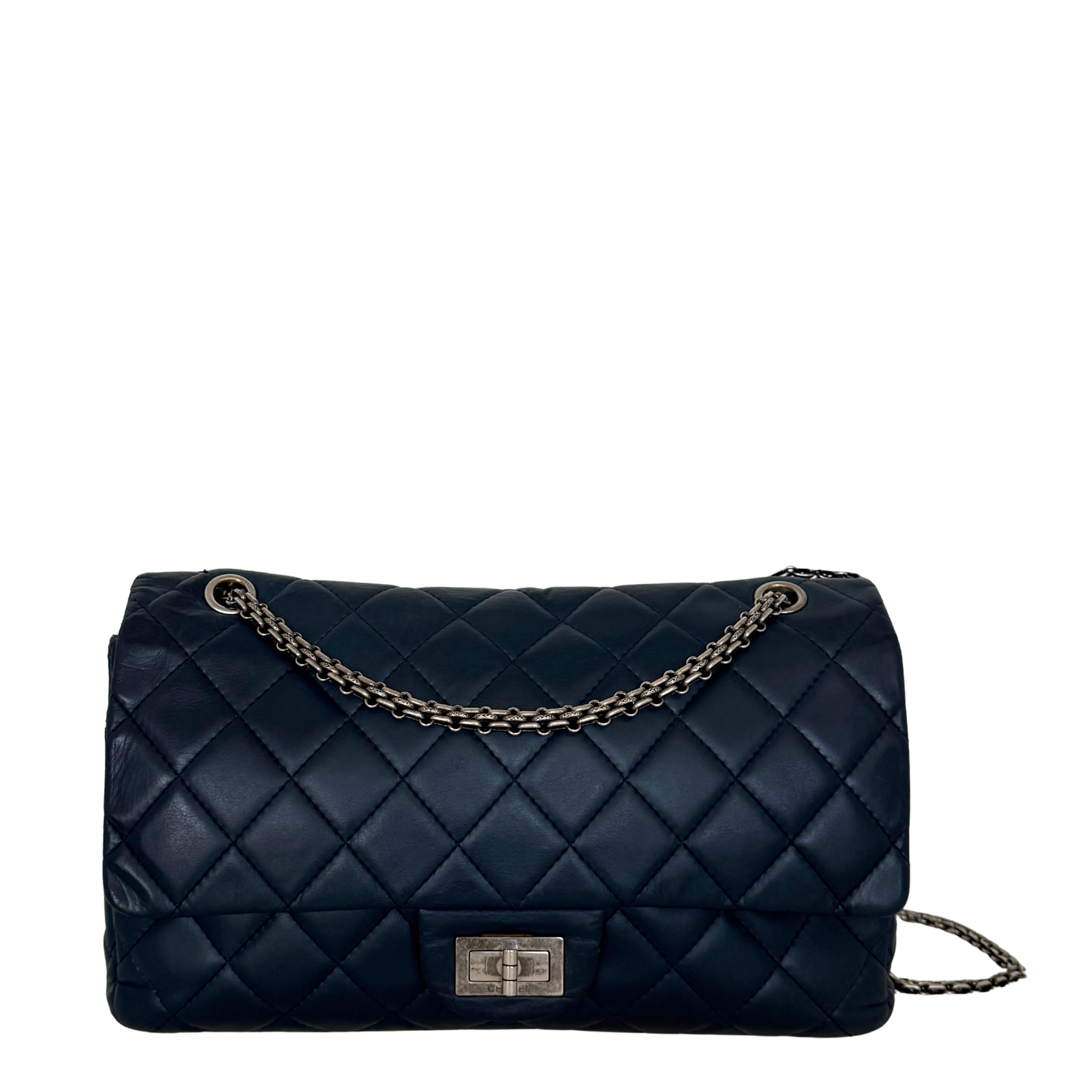 Chanel 2.55 Reissue 227 Double Flap Bag Marineblau / gut Chanel