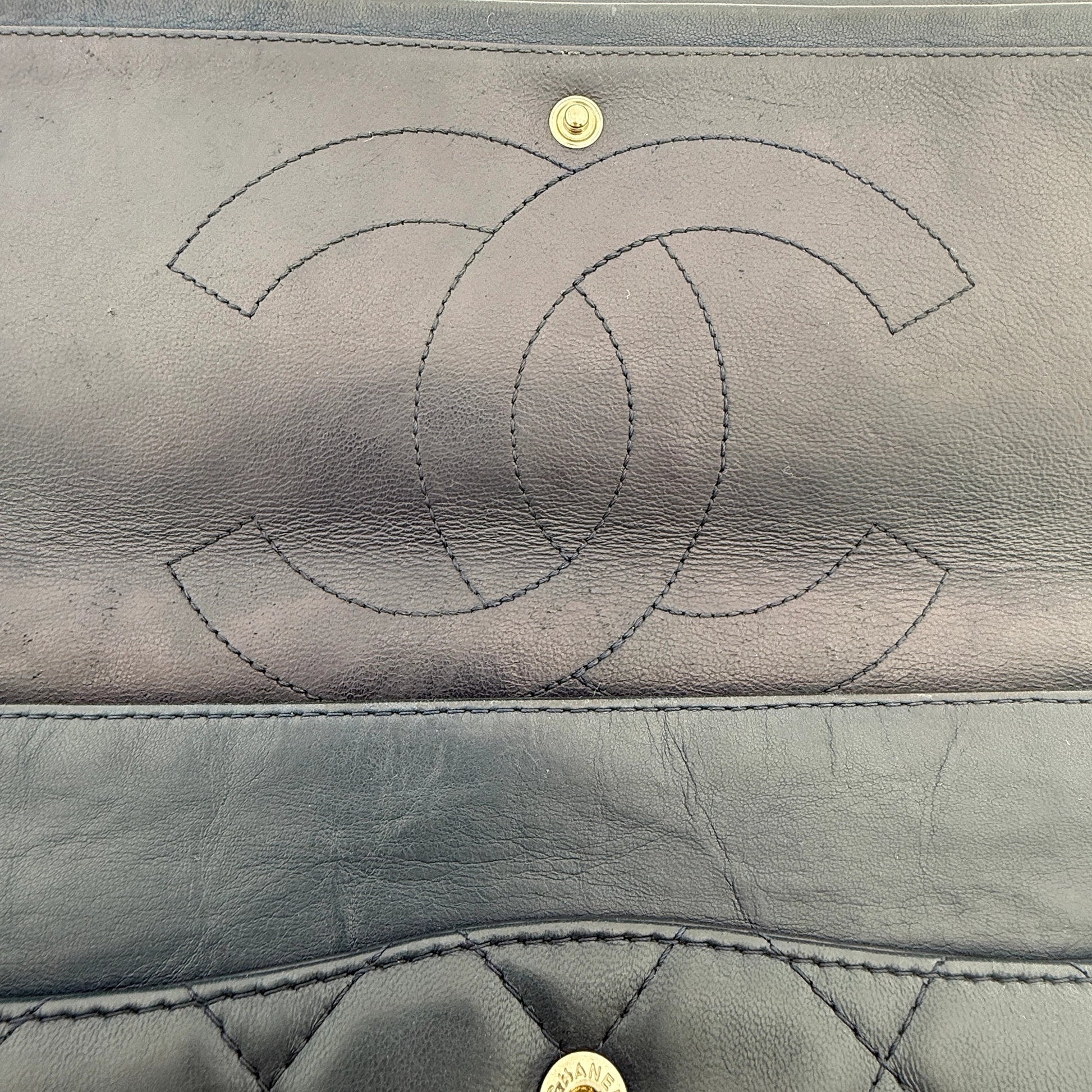Chanel 2.55 Reissue 227 Double Flap Bag Marineblau / gut Chanel