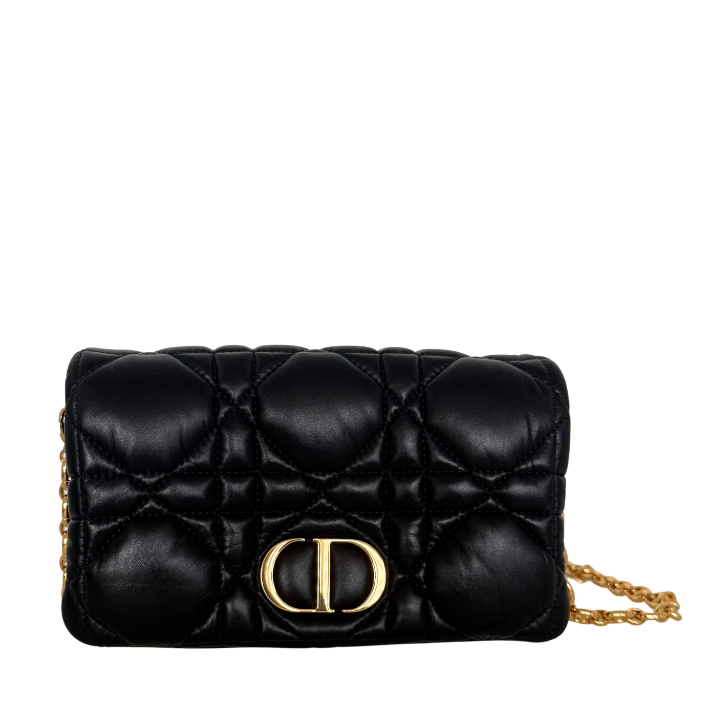 Dior Caro Tasche Small Cannage Kalbsleder Schwarz / sehr gut Dior