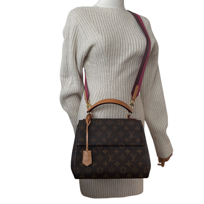 Louis Vuitton Cluny BB Monogram Fuchsia M42738 Fullset / gut Louis Vuitton