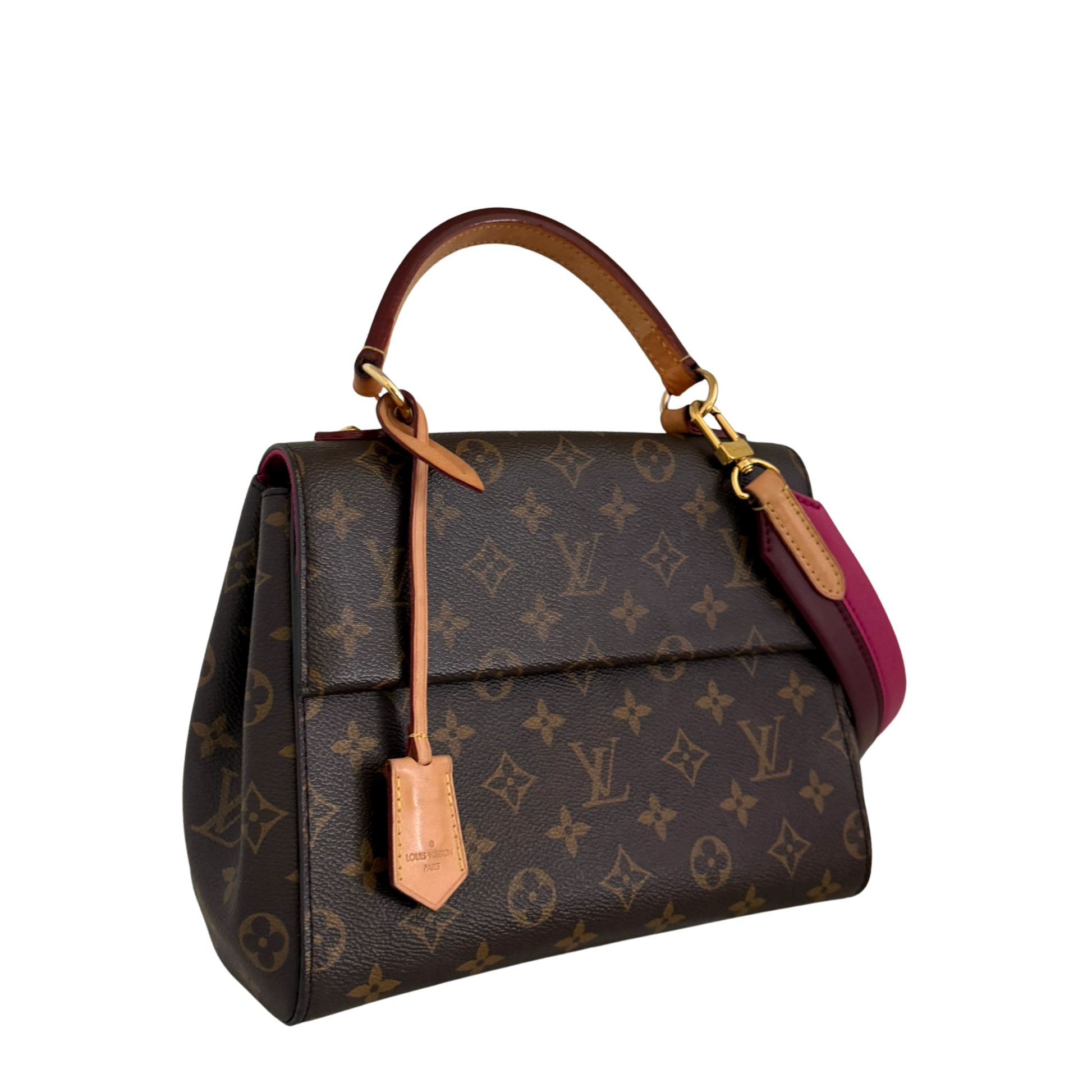 Louis Vuitton Cluny BB Monogram Fuchsia M42738 Fullset / gut Louis Vuitton