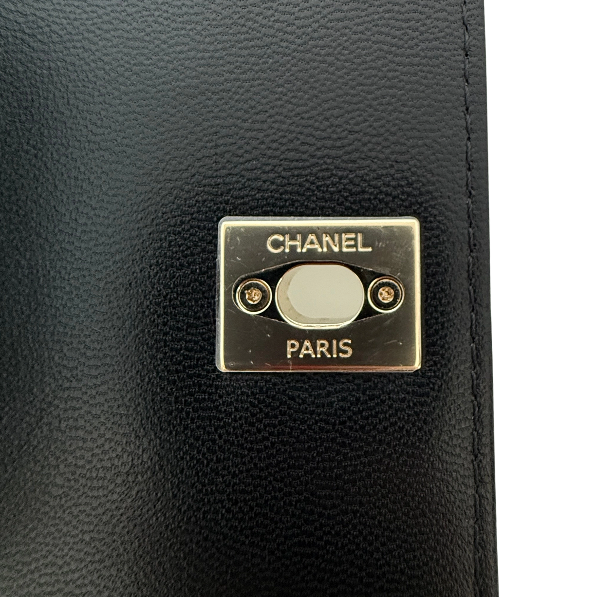 Chanel Mini Flap Bag mit Rainbow Top Handle Lammleder Schwarz / neuwertig Chanel