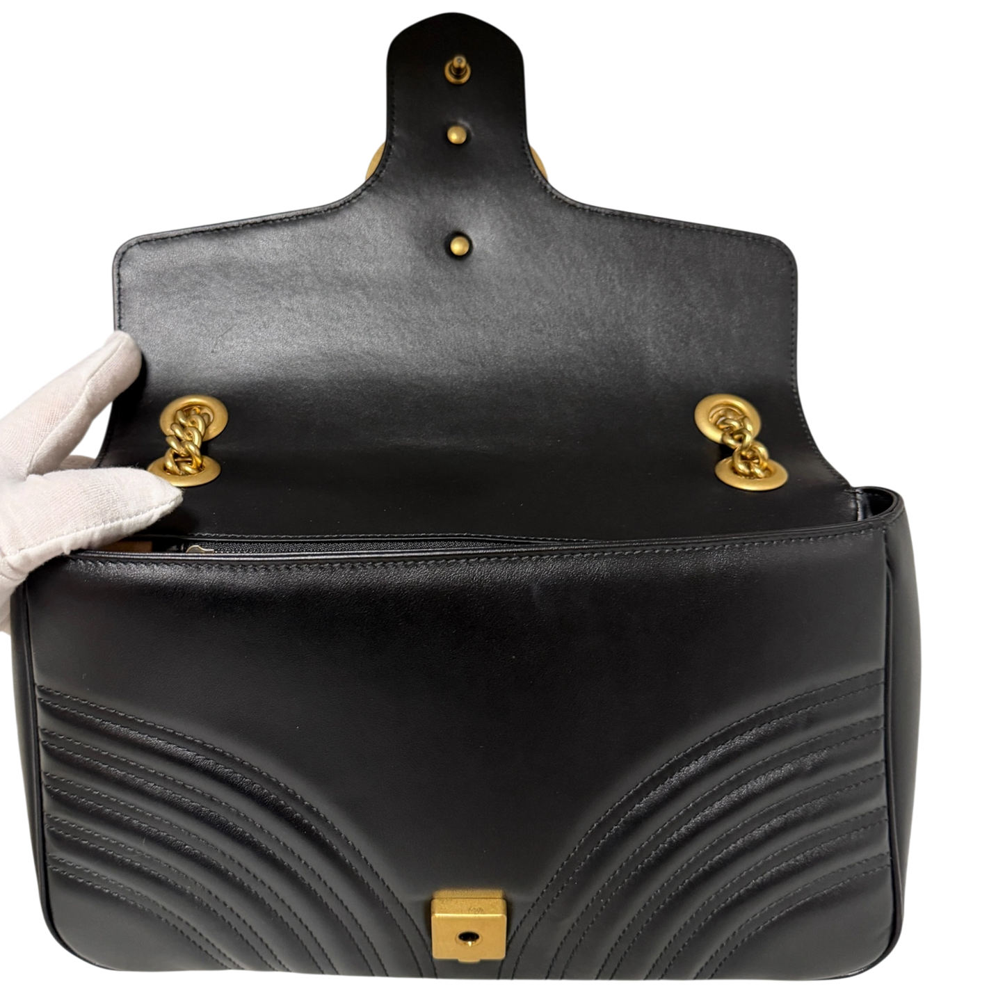 Gucci GG Marmont Medium Leder schwarz aktuelle Version  / neuwertig Gucci