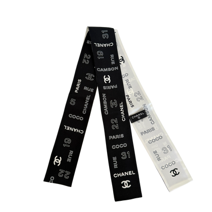 Chanel Change Twilly aus Seide Schwarz & Weiß / neuwertig Chanel