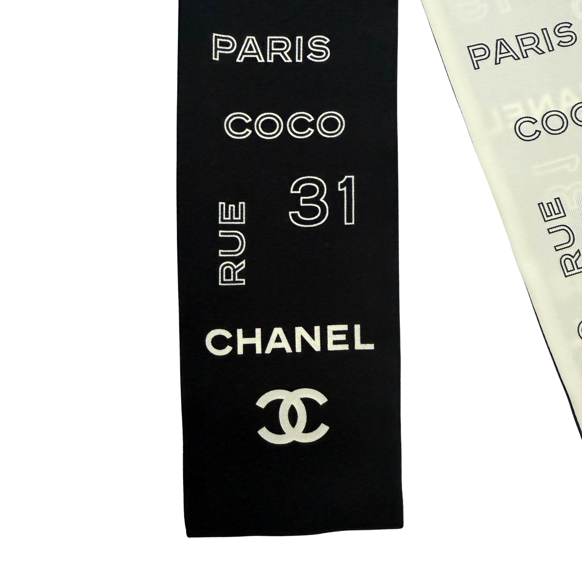 Chanel Change Twilly aus Seide Schwarz & Weiß / neuwertig Chanel