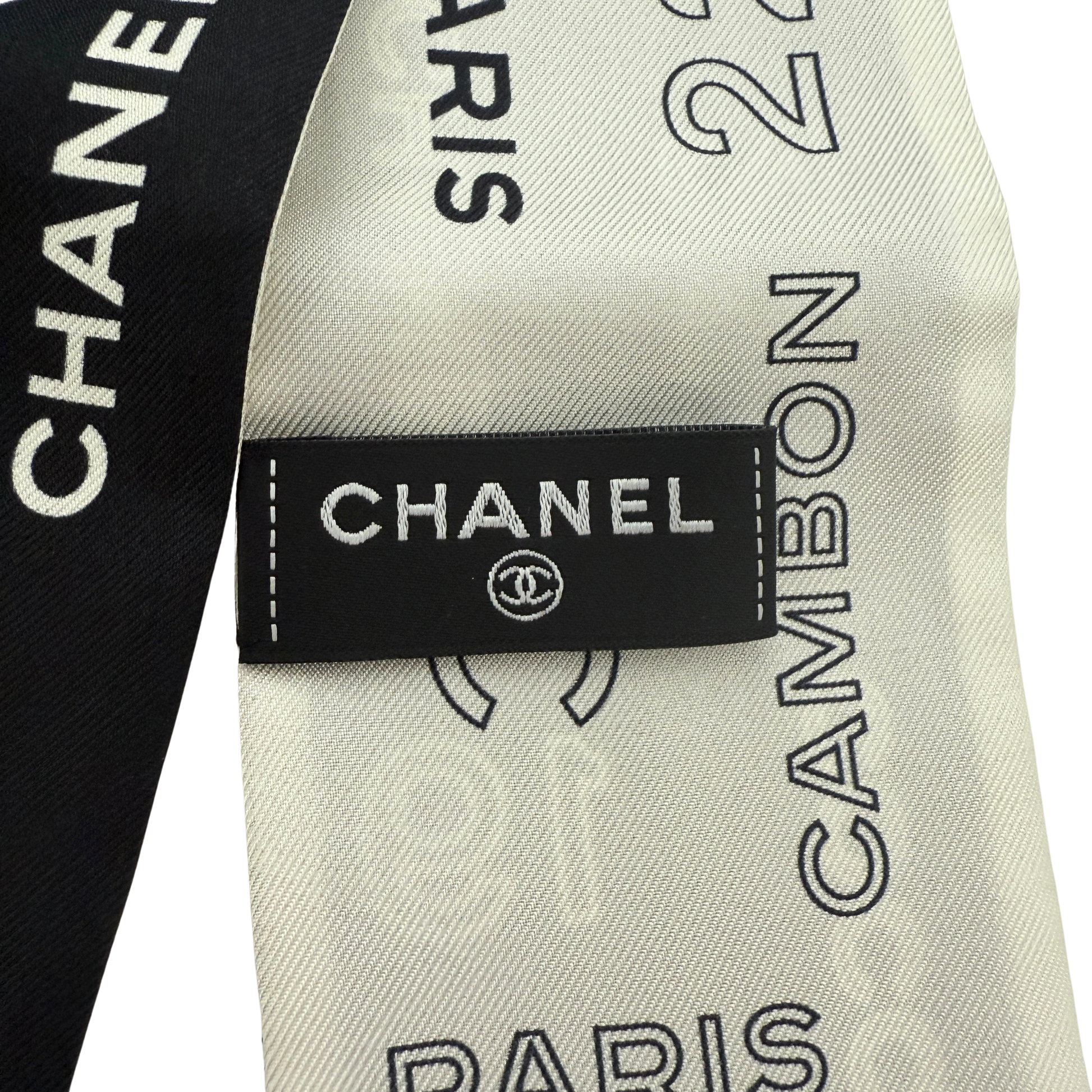 Chanel Change Twilly aus Seide Schwarz & Weiß / neuwertig Chanel