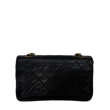 Chanel Timeless Single Flap Small Schwarz Lammleder mit ID Card / gut Produkt