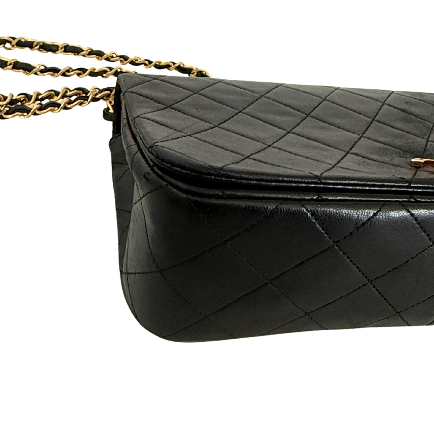Chanel Timeless Single Flap Small Schwarz Lammleder mit ID Card / gut Produkt