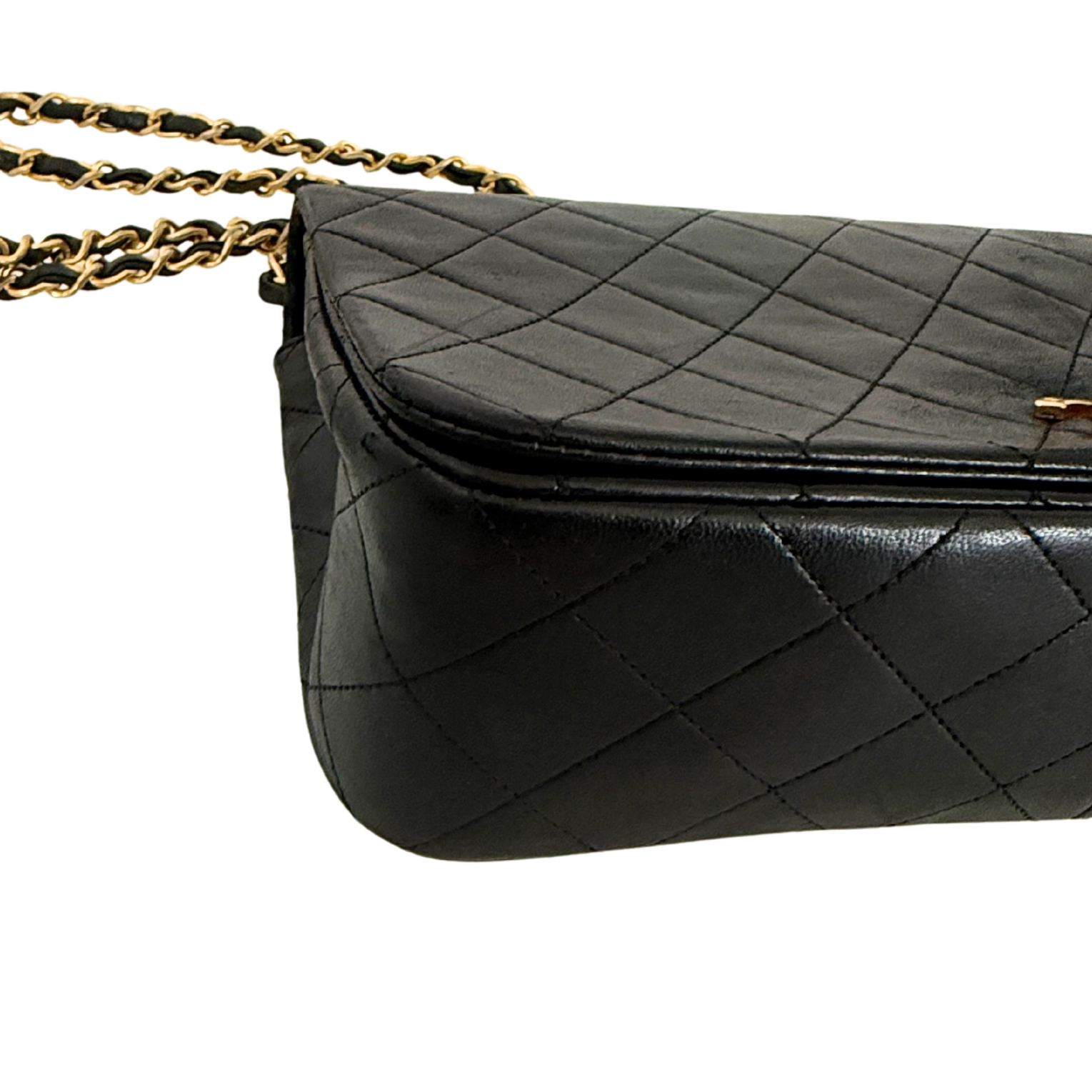 Chanel Timeless Single Flap Small Schwarz Lammleder mit ID Card / gut Produkt