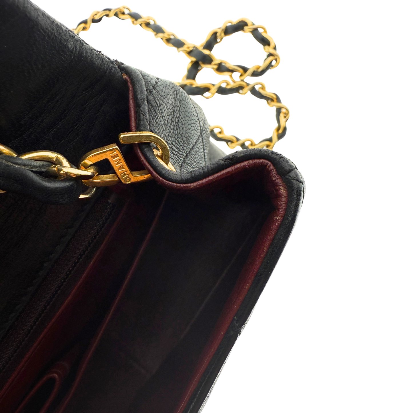 Chanel Timeless Single Flap Small Schwarz Lammleder mit ID Card / gut Produkt