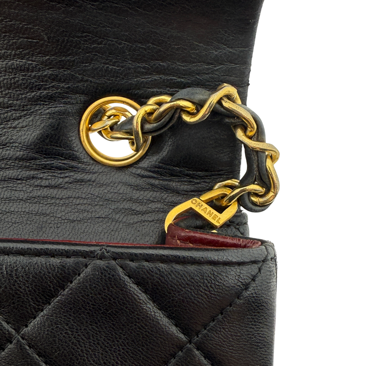 Chanel Timeless Single Flap Small Schwarz Lammleder mit ID Card / gut Produkt