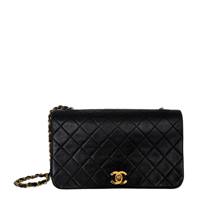 Chanel Timeless Single Flap Small Schwarz Lammleder mit ID Card / gut Produkt